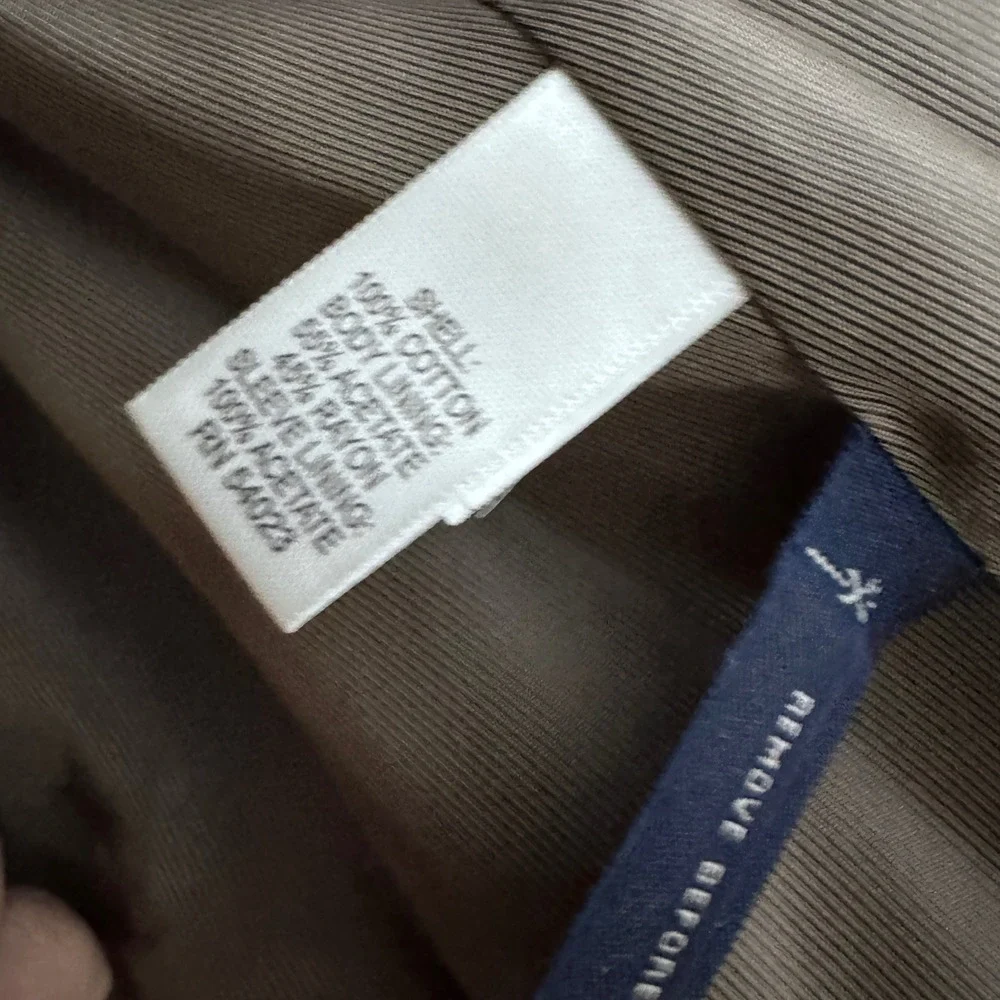 Banana‎ Republic Blazer Mens 44R Brown Solid Cotton Velvet Two-Button Sport Coat